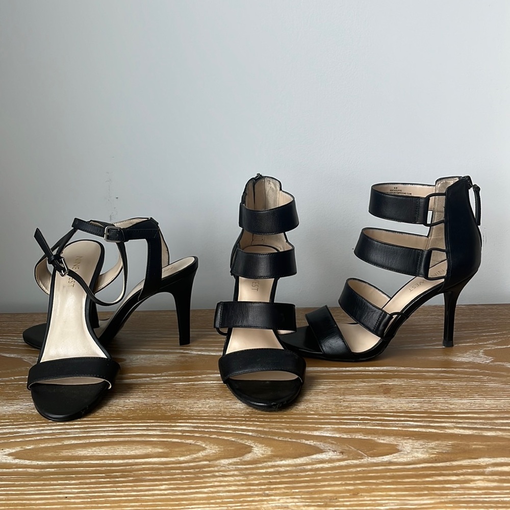 Nine West strapy heel set, 2 pairs